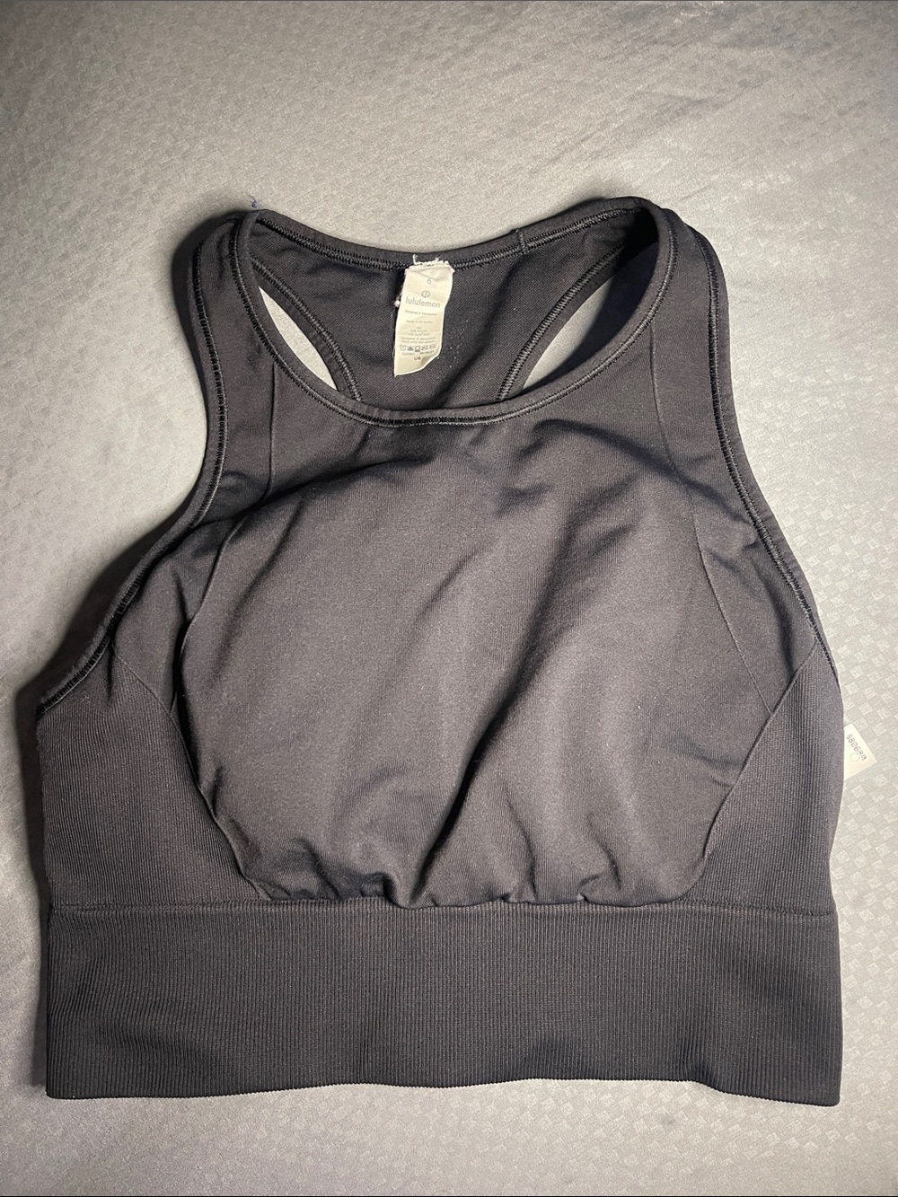 lululemon athletica Black High-Neck Longline Sports Bra